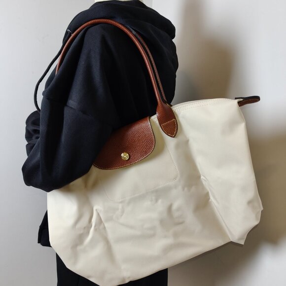 LONGCHAMP Tote Bag LE PLIAGE ORIGINAL Zipper Closure Foldable M Size PAPER NEW - Picture 2 of 8